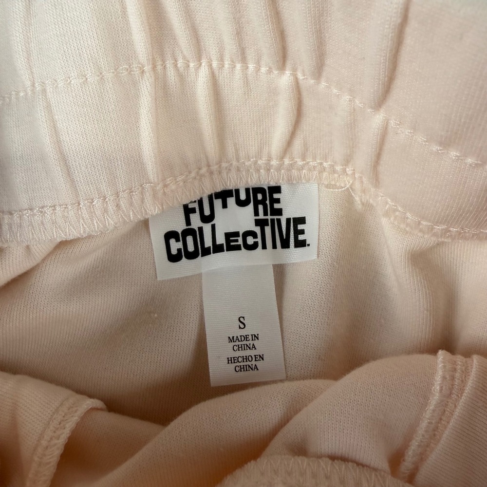 Future Collective Reese Blutstein Feather Trim Mini Skirt Cream Small NWT - Picture 4 of 5